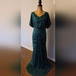 Green Sequin Gown
